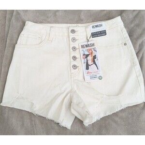 Rewash super high rise shorts 9/29 nwt off white button fly
